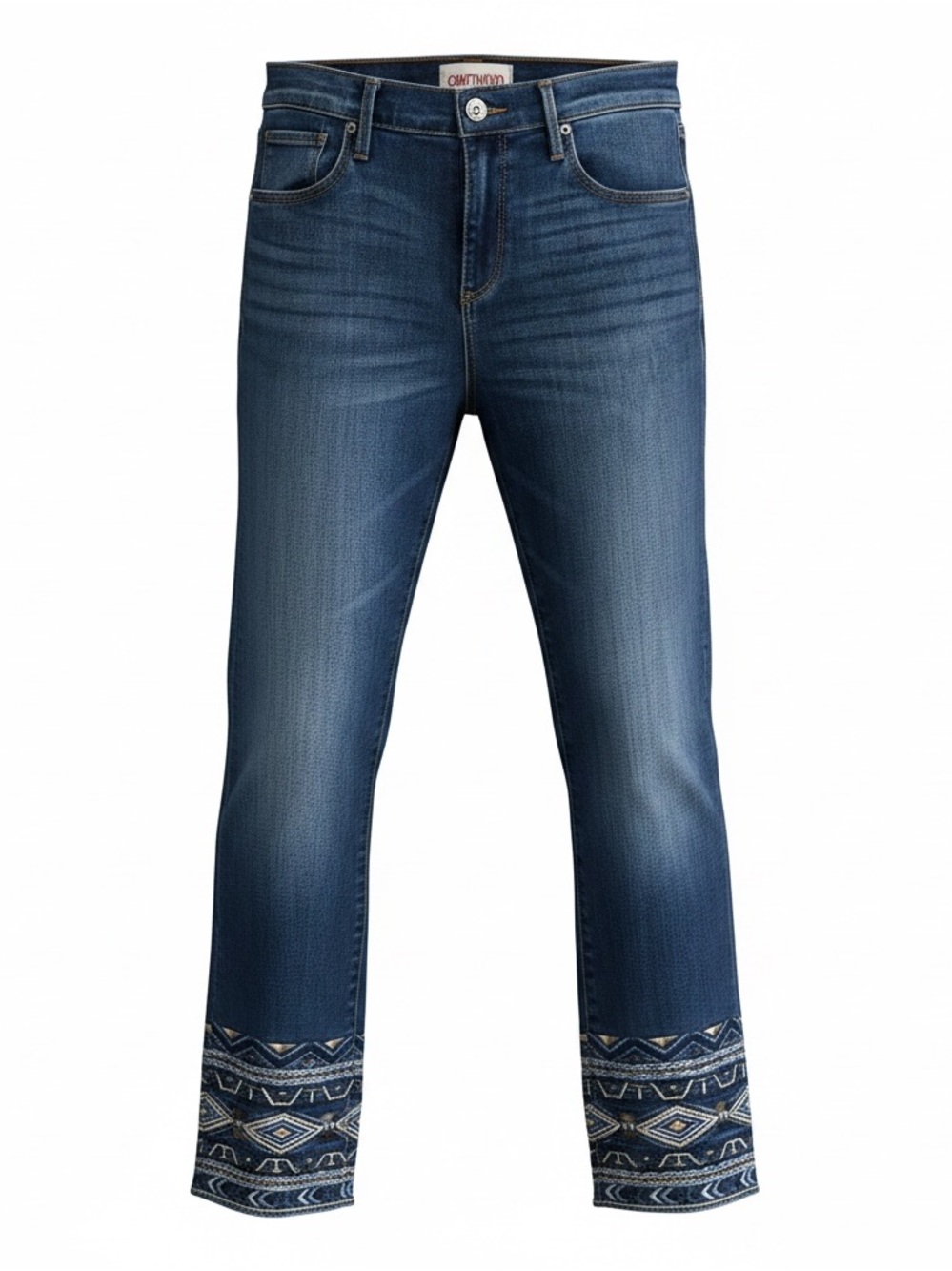 DRIFTWOOD Blue Denim Jeans with Yellow Stitching